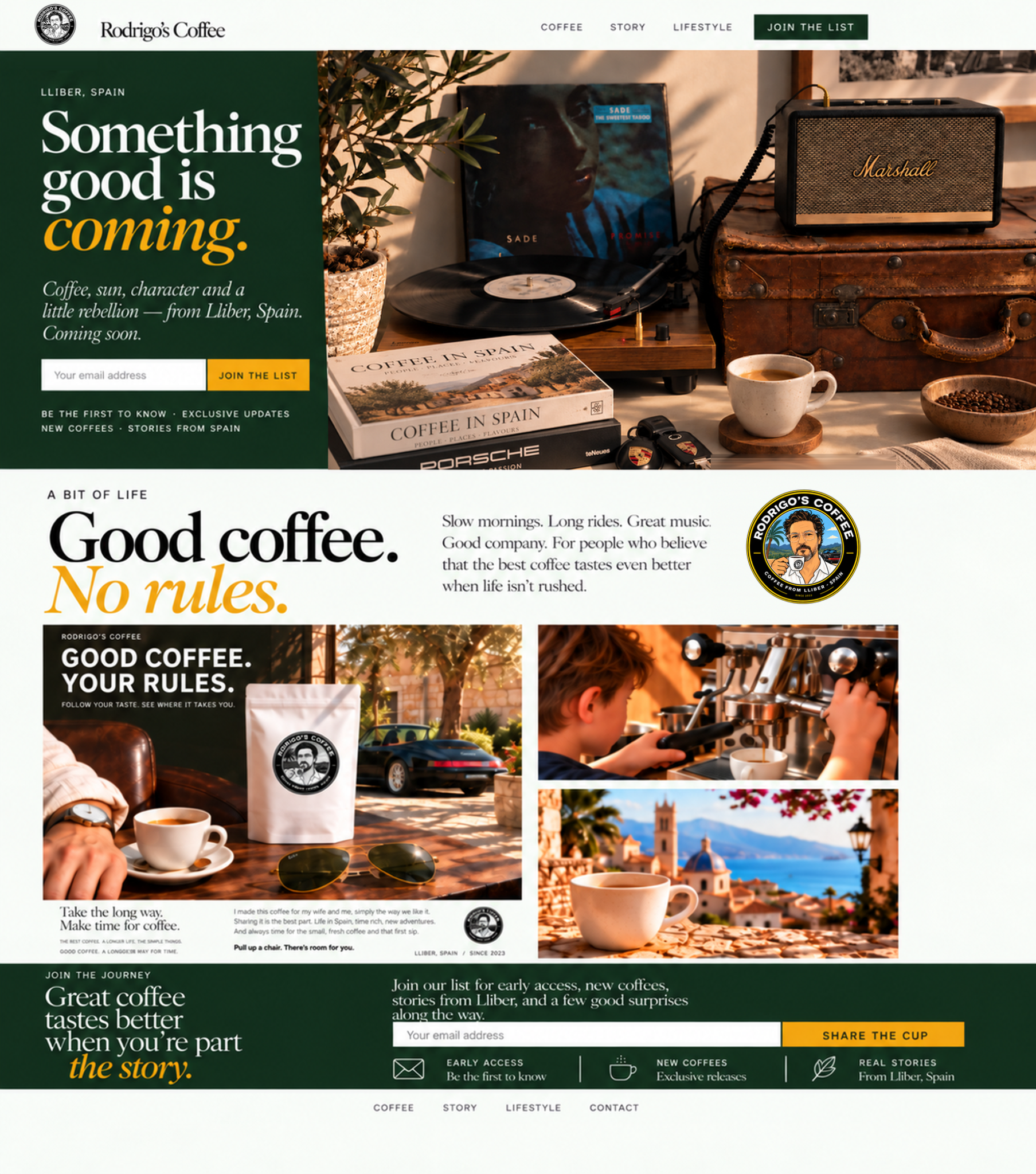 Rodrigo's Coffee coming soon page